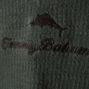 Tommy Bahama Green Heather On the Doubles Half Zip Reversible Sweater (XL) SOFT